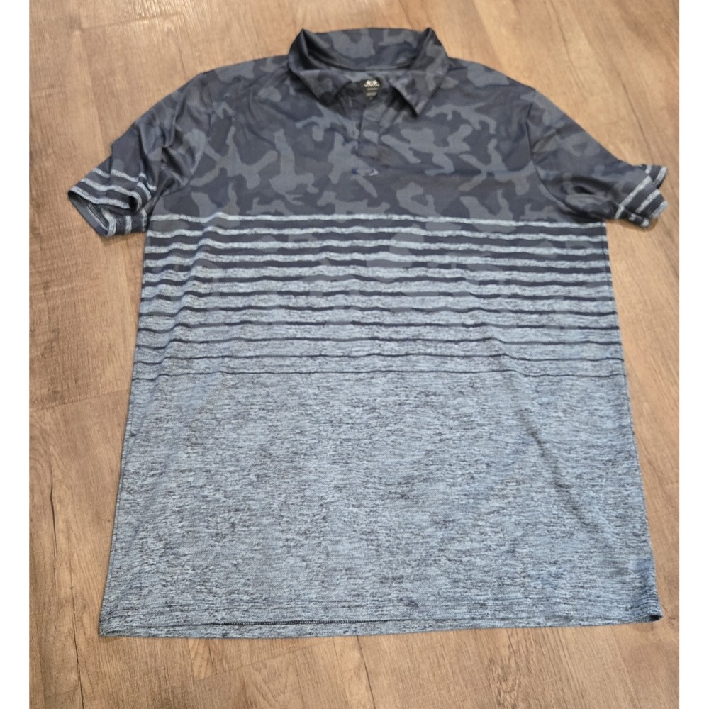 Oakley Golf Polo Shirt Men's 2xl Blue Camo Regular Fit Short Sleeve Activewear